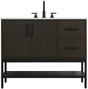 Elegant Kitchen and Bath 42" Single Bathroom Vanity in Mocha Brown
