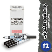 Crayola Black / 12 Count (Pack of 1) / Standard Packaging Coloring Pens & Markers