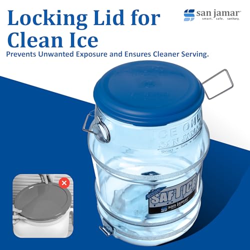 San Jamar 1 Count (Pack of 2) / Azul / Industrial Ice Buckets