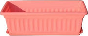 Stackable Rectangular Planters - Colorful, and Space-Saving Garden Pots (Light red)