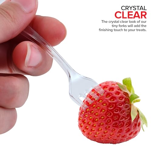 Stock Your Home Mini Fork / Clear / 100 Count Dessert Forks