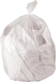 Genuine Joe Strong Economical Trash Bags, 56 gal Capacity, 43" Width x 48" Length x 0.87 mil (22 Micron) Thickness, Clear, 150 Count