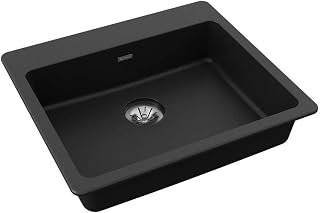 Elkay Quartz Classic ELGAD2522PDBK0 Drop-in ADA Sink with Perfect Drain, Black