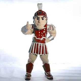 Red Spartan knight Sparty Mascot Cosume Adult Built-in COOL FANS & COOL ICE VEST Inside