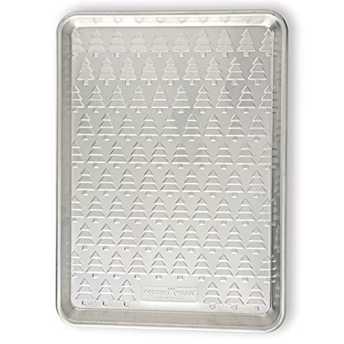 Nordic Ware Embossed Tree / Half Sheet / Silver Baking & Cookie Sheets