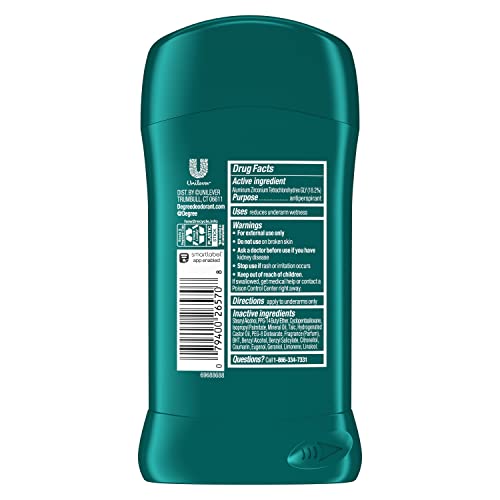 Degree 2.7 Ounce (Pack of 4) / Fragranced / Light Green Antiperspirant Deodorant