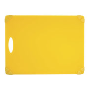 Kratos by Yellow Cutting Board with Non-Slip Grippers - 15" L x 20" W x 1/2 H by HUBERT – Plastic, Yellow, Model 1520-AL-YL