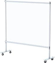 Global Industrial 60" W x 60" H Mobile Clear Room Divider