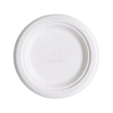 Eco-Products Renewable and Compostable Round Sugarcane Plate by ECO PRODUCTS – 7 inch Round Plate, Bagasse, White, Pack of 1000, Model EP-P011