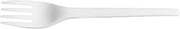 Vegware Compostable CPLA White Plastic Forks, Case of 1000, Disposable, Renewable Material Made from Plants, Sturdy and Strong, Hot or Cold Applications