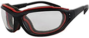 MAGID Y85BRAFC Protective Glasses | Sporty Scratch Resistant Safety Glasses with a Removable Flame Resistant Foam Liner & a Dual Venting System - Clear Lens, Removable Strap (1 Pair)