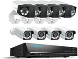 REOLINK PoE Security Camera System, 4X 16MP Outdoor Cameras- Duo 3 PoE with Dual-Lens 180° Diagonal Bundle 4X RLC-811A with 5X Optical Zoom & 1x RLN16-410 (4TB HDD)