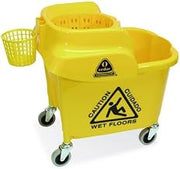 Nexstep Maxirough Institutional Mop Bucket and Wringer, 32 to 35 qt, Yellow
