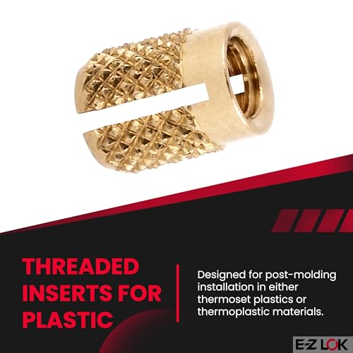 E-Z LOK M4-0.7 Pack of 25 / M4 x 0.7 / Gold Press-In Inserts