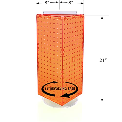 Azar Displays Pegboard + Hooks / Orange / 8" W x 20" H Display Racks