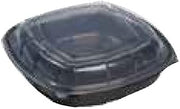 Inno-Pak 298317040 Hinged Microwavable Polypropylene Container, 51 oz, Medium, 9" x 9" x 2.71" (Pack of 112)