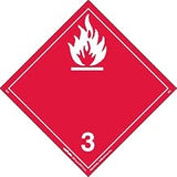 Labelmaster IPV2 Flammable Liquid Hazmat Placard, International Wordless, Permanent Vinyl (Pack of 25)