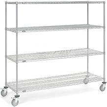 Nexel Chrome Wire Shelf Truck, 72x18x69 1200 Pound Capacity