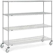 Nexel Chrome Wire Shelf Truck, 72x24x69 1200 Pound Capacity