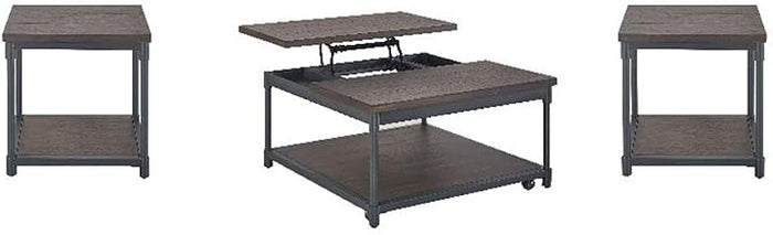Steve Silver Prescott 3 Piece Coffee & End Table Set in Brown