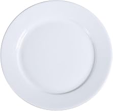 Yanco Abco Collection Dinner Plate 12" in Super White Porcelain Box of 12
