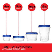 Stock Your Home 8 oz / Blue / 4 Pack Container Sets