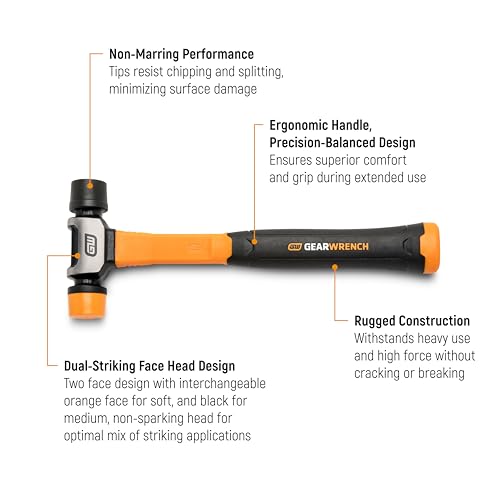 GEARWRENCH Steel Handle / Black / Black / 1 Body Hammers & Dollies