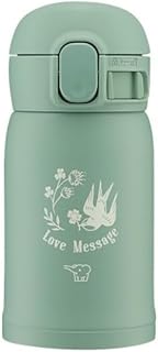 SM-WP24-GZ Zojirushi Water Bottle, One-Touch Stainless Steel Mug, Seamless 0.24L Ash Green