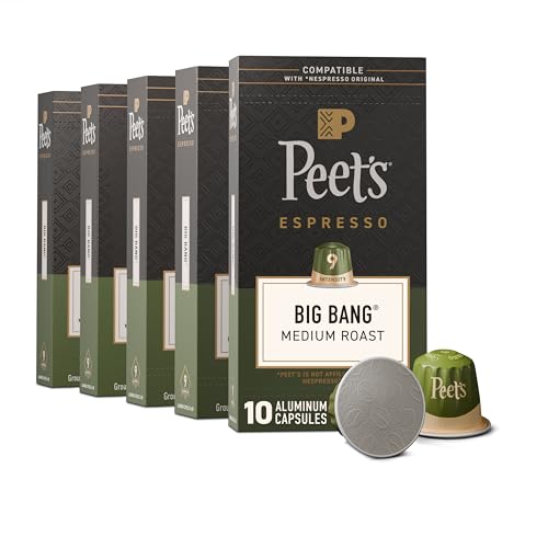 Peet's Coffee Big Bang / 10 Count (Pack of 5) / 5 Single-Serve Capsules & Pods