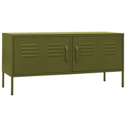 TV Stand Olive Green 41.3"x13.8"x19.7" Steel by vidaXL – 41.3\" x 13.8\" x 19.7\", Metal, Olive Green, Model 336225