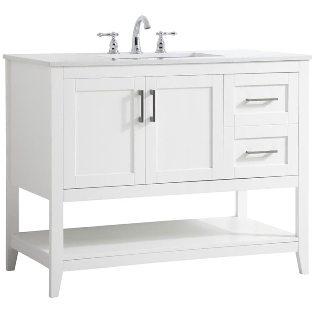 Elegant Decor 42" - Single / White / Traditional Bathroom Vanities