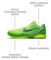 Kobe 6 Protro 'Grinch' by Nike – Nylon, Green Apple/Volt/Crimson/Black, Model CW2190-300