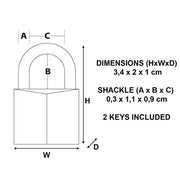 Master Lock 1 / 2 Pack / 2-Pack Keyed Padlocks
