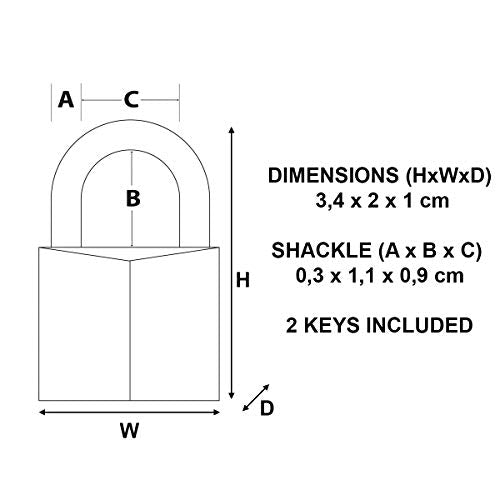 Master Lock 1 / 2 Pack / 2-Pack Keyed Padlocks