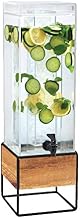 Cal-Mil 3561-3INF-99 3-gal Beverage Dispenser w/Infusion Chamber - Plastic w/Wood & Black Metal Base