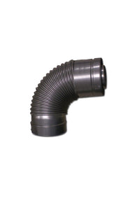 Concentric 90 degree elbow for NR83DVC/ NR98DVC/ NC199DVC by Noritz – 3, Stainless Steel, Black, Model CVP-90ELB