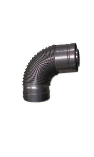 Concentric 90 degree elbow for NR83DVC/ NR98DVC/ NC199DVC by Noritz – 3, Stainless Steel, Black, Model CVP-90ELB