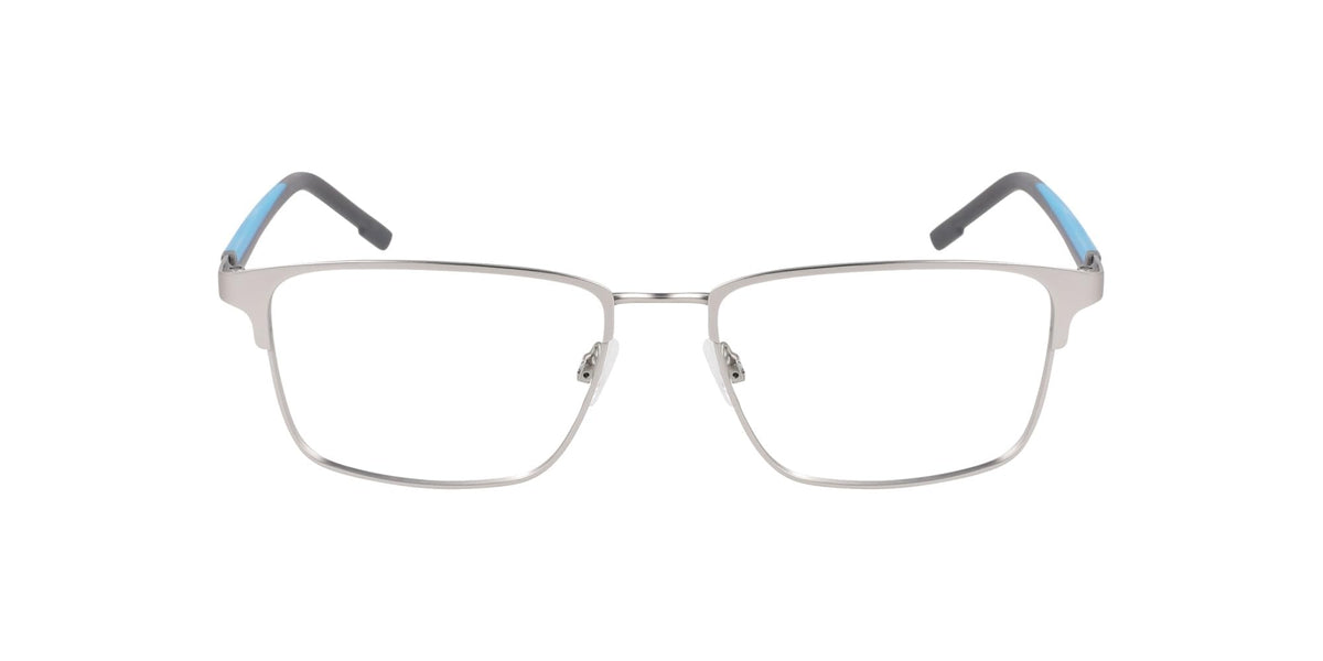 Eyeglasses 048 Satin Silver/Cerulean by Flexon – 54/17/145, Satin Silver/ Cerulean, Model E 1154
