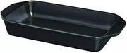 Chasseur FN435 Rectangular Matte Black Baking Dish, 22.5 cm, 8 5/8 ", Enameled Cast Iron, Rectangular, Kitchen Classics Ovenware Collection