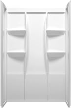 Elegant Kitchen and Bath Sterling 48" Alcove Shower Wall Surround Glossy White