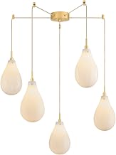 Hudson Valley Lighting 3905-AGB Ironwood - 5 Light Chandelier - 14 Inches Tall and 30 Inches Wide - Aged Brass