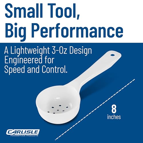 Carlisle FoodService Products 3 Ounces / White / Pack of 1 Cooking Spoons