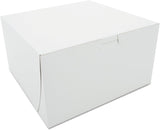SCT Bakery Premium Paperboard Bakery Box by SOUTHERN CHAMPION TRAY – 9" L x 9" W x 5" H, 6.65 liters, Cardboard, white, Pack of 100