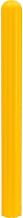 Global Industrial Ribbed Bollard Sleeve, 4" Dia. x 56" H, Yellow