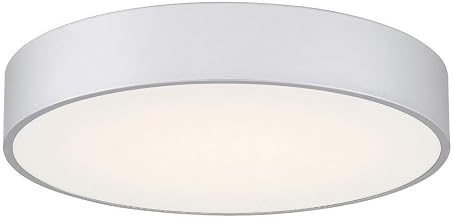 49960LEDDCS-SAT/ACR Como - 17W 1 3CCT LED Flush Mount-4 Inches Tall and 13.75 Inches Wide, Finish Color: Satin