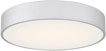 49960LEDDCS-SAT/ACR Como - 17W 1 3CCT LED Flush Mount-4 Inches Tall and 13.75 Inches Wide, Finish Color: Satin