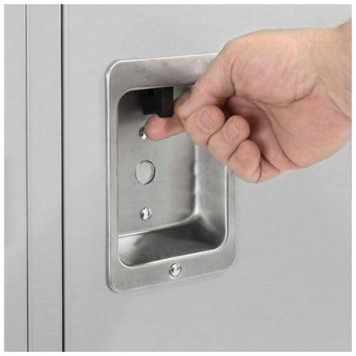 Infinity Two-Tier Two-Door Locker with Recessed Handle & by Global Industrial – Stainless Steel, Grey, Model 254123GY