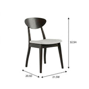 Black Wenge Solid Wood Dining Side Chair Set of by Starlight Canyon Home – Full Solid Rubberwood, Fabric, Black, Pack of 2