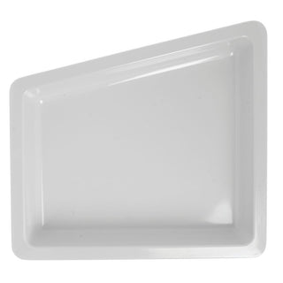 Serving Bowl Display Bowl 1/2 Size White Melamine Edgeware Serving Bowl Display Bowl - 12" L x 12 3/5 W x 2" D by HUBERT – Melamine, White, Model H0145-WHITE