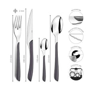 Amefa 32 Piece Cutlery Set for 8 People / Gray / Modern Flatware Sets